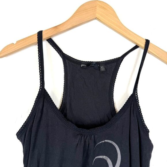 Vintage Y2K Fox Racing black tank top with grey and pink graphics AOP - Picture 5 of 8